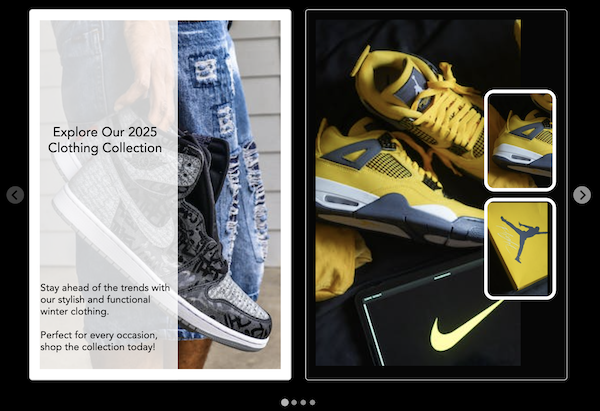 Interactive flipbook demo showing product catalog with page-turning interface