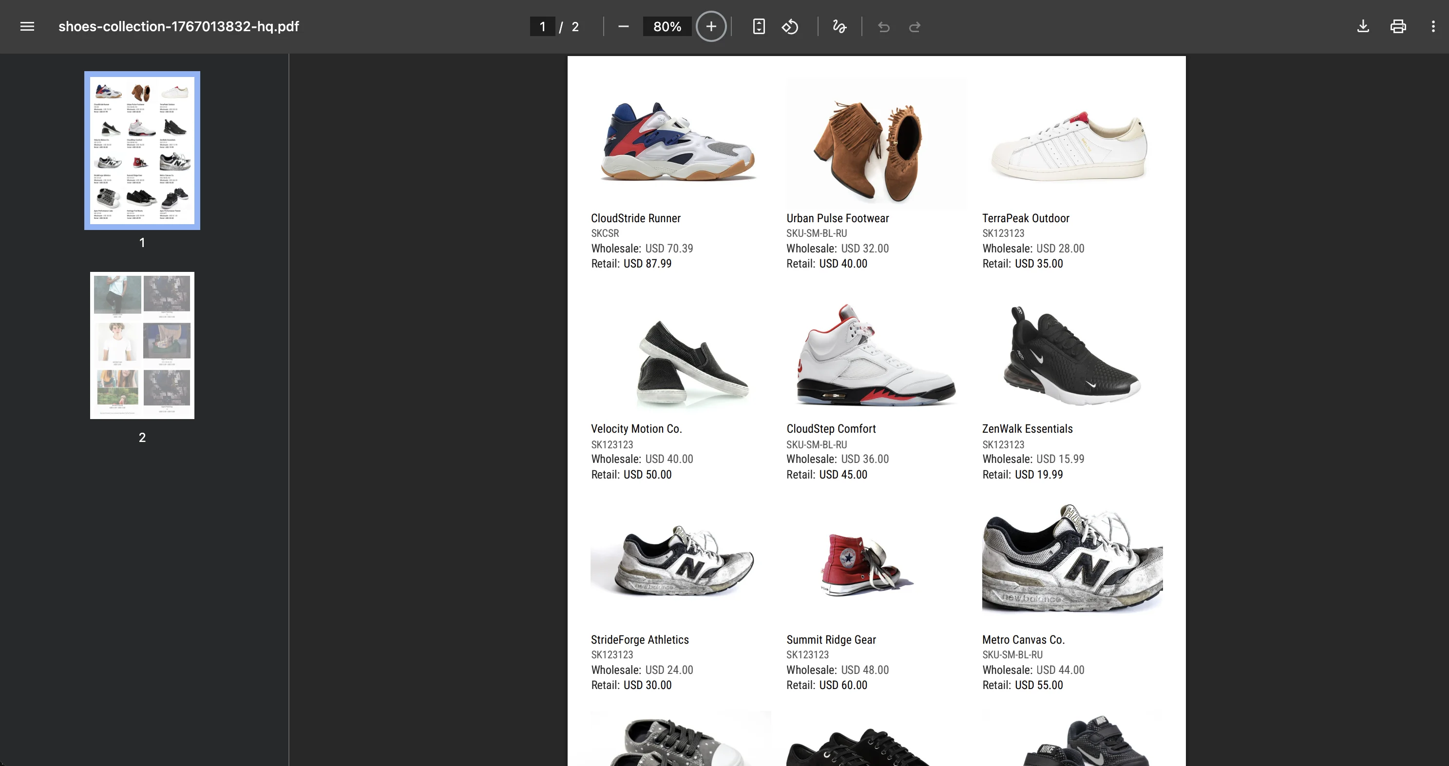 PDF catalog generated by Catalogly